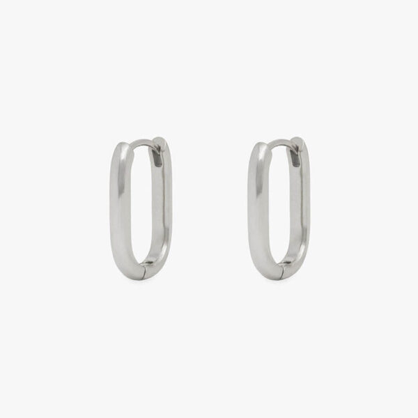 2pcs New Gold Color Square Hoop Earrings Women Men Stainless - Image 31